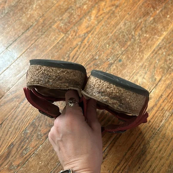 Red Birkenstocks size 8 - Picture 8 of 10
